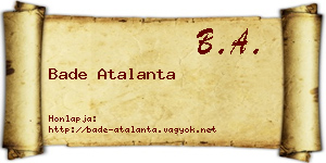 Bade Atalanta névjegykártya